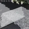 Tanglong Estilo Francês Simples Malha Branca Desbotada Camélia Bordada em Um Lado 23cm Véu Joias Acessórios de Vestuário