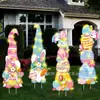 Nuevo Cartel de Jardín de Pascua de Amazon Fiesta de Pascua Huevo Conejo Decoración para Césped de Jardín