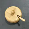 Venta al por mayor del fabricante Frasco de condimentos de bambú Caja de condimentos Salero de bambú con cuchara Exportación Amazon Almacenamiento de cocina Frasco de condimentos