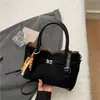 Bolso de mano vintage de ante transfronterizo para mujer, nuevo bolso tipo cubo 2026 otoño e invierno, bolso de hombro y cruzado de gran capacidad