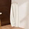 Pantalones Casuales de Lana de Invierno para Mujer Engrosados Cálidos 2026 Nuevos de Cintura Alta Sueltos de Caída Rectos Adelgazantes de Pierna Ancha