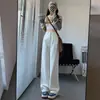 Jeans de cintura alta com forro de fleece de perna larga feminino inverno 2023 Novo reto solto retrô pequeno estreito calça boca de sino