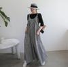 Corea del Sur Japón Letian comercio exterior Amazon ebay pantalones de tirantes a rayas holgados talla grande pantalones de tirantes de una pieza