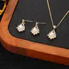 Conjunto de Brincos e Colar Weidni de Luxo Acessível, High-End, Elegante, Moderno e Versátil, Atacado para Mulheres
