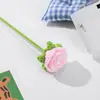 Buquê de rosas bolha feito à mão DIY decoração de sala de estar em casa presente de rosa de lã acabado transfronteiriço