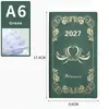 Planejador de Agenda em Inglês 2027 Planejador Diário de 365 Dias Caderno Portátil Caderno Transfronteiriço Calendário Anual Fábrica