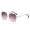 Nuevas Gafas de Sol de Moda con Montura Grande y Lentes Oceánicas con Patillas de Hebilla de Sillín, Gafas de Sol Metálicas para Comercio Transfronterizo Europeo y Americano