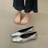 Sapatos Femininos de Cor Sólida, Estilo Minimalista, Bico Quadrado, Modelo Rasteirinha, para o Trabalho, Versáteis, Baixo Salto, Estilo Vovó
