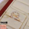 Anillo de Plata S925 Perla Girasol Amarillo y Blanco con Accesorios de Perla de 10-11 mm Sin Cuentas