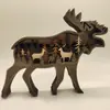 Nuevas Artesanías de Madera Navideñas Transfronterizas Creativas Animales del Bosque Norteamericano Decoración para el Hogar Adornos de Alce Oso Pardo