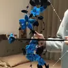 Mapache Flor Sangre Maldición Caña Espina Rosa Varita Mágica Palo Retorcido Hecho a Mano DIY Tela para Dar Forma a Espadas Anuncio Regalo