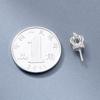 Plata de Ley 925 Incrustada con Cuentas Adhesivas 6mm Hebilla Colgante de Corona Base DIY Hecha a Mano Joyería Accesorios Semi-Terminados S0273