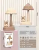 Lámpara de mesa mini de dibujos animados para escritorio, luz nocturna ambiental, escritorio, linda luz nocturna decorativa, hongo de cumpleaños, lámpara de mesa pequeña
