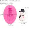 Molde de silicona con temática navideña para decoración de fondant y chocolate, adornos de yeso, grado alimenticio, fácil de desmoldar, molde resistente a altas temperaturas