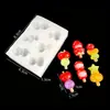 Mini Brinquedo de Comida Morango Pequeno Espeto de Milho Espeto de Frutas Hambúrguer Fondant Argila Cola Pinça Molde de Silicone