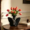 Adornos Nordicos con Relieve en Forma de Mariposa para Arreglos Florales de Sala de Estar, Entrada, Arte Floral de Mesa de Comedor, Mueble de TV y Decoraciones de Plantas Verdes