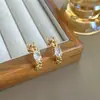 Brincos de Prata 925 com Zircônia Nariz de Porco, Design Simples e de Nicho, Sensação de Alto Padrão, Temperamento Único, Argolas Lisas, Luxo Leve