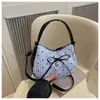Bolso bandolera minimalista de estilo coreano para mujer, bolso de hombro, nuevo bolso de mano de moda dulce con lazo, de almacenamiento casual