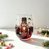 Vaso de whisky de marca independiente, nuevo producto transfronterizo, vaso de cristal con diseño de Papá Noel, vaso de whisky de cristal hecho a mano