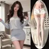 Lingerie sexy, sedutora e pura, sem costas, um ombro só, vestido de manga longa, justo ao corpo, pijamas provocantes e sedutores, estilo desejo puro