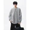 Otoño Invierno 2026 Prendas de Punto Abotonadas Estilo Hong Kong Moda Tendencia Calle Alta Americana Punto de Manga Larga Ropa Larga Versátil para Hombre