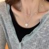 Colar Pequeno de Pedra da Lua Fresca Amor para Mulheres 2025 Novo Estilo Luxo Leve Nicho Versátil Sentido de Alto Padrão Acessórios de Corrente de Lã