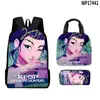 Set de Tres Piezas para Niños con Temática de Película Transfronteriza 3D: Mochila, Lonchera y Estuche