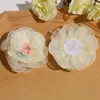 Jardín de Monet Chifón Ultra-Hada Encaje con Borde Quemado Flor de Rosa DIY Corsage Tridimensional Pinza para el Cabello Accesorio para el Cabello Accesorio para Ropa