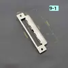 Placa de pestillo de puerta, Placa guía de puerta interior, Placa de cerradura de puerta de dormitorio, Placa de acero para marco de puerta, Juego de cerradura, Tope de puerta, Accesorios para tope de puerta