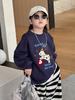 Moletom Infantil Masculino da Zhili Roupas Infantis, Novo Estilo Inverno 2025, Versão Coreana, Blusa Forrada com Lã, Roupas Espessas de Outono e Inverno para Crianças Mais Velhas