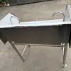 Mesa de Operação para Evisceração de Peixe em Aço Inoxidável Espessado 304 Mesa de Corte e Preparo de Frutas Mesa de Abate de Carne Montagem de Pia