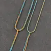Cordón de collar trenzado redondo de ocho hilos simple, cordón de collar fino para mujer, adecuado para colgantes
