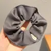 Goma para el pelo satinada con volantes para mujer, Sujetador de pelo de alta gama y elegante, Diadema de estilo retro francés
