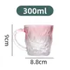 Copo Geleira Copo de Vidro Resistente ao Calor Copo para Beber no Escritório Copo de Cerveja para Casa Copo para Bebidas com Alça Presente Corporativo