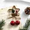 Adorno Colgante de Campana de Estrella de Cinco Puntas para Navidad, Accesorio DIY para Ventana, Decoración de Árbol de Navidad, Campana con Lazo