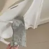Calcetines de mujer blancos con ribete de encaje y recortes en forma de corazón, calcetines largos de verano finos y transpirables, calcetines de encaje de color liso frescos y sencillos hasta la mitad de la pantorrilla
