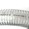 Fabricantes de Weifang manguera de plástico transparente de alambre de acero de PVC resistente a altas temperaturas manguera reforzada diámetro interior 160 mm tubería de alambre de acero