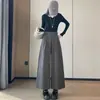 Pantalones Anchos Curvos para Mujer, Nuevo Estilo Otoño, Sueltos y Adelgazantes, Pantalones Cortos para Mujeres Petites, Pantalones Casuales de Pierna Recta