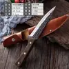 Cuchillo de deshuesar ala de pollo forjado al por mayor cuchillo de corte de cerdo forjado a mano cuchillo especial de deshuesar cuchillo de corte de carne cuchillo de venta de carne