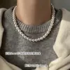 Colar de pérolas com fecho magnético feminino luxo leve nicho temperamento de alta qualidade corrente para clavícula versátil corrente de pescoço simples clássica