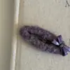 Grampo de Cabelo Roxo de Lã de Cordeiro Estilo Coreano com Laço Clip BB Clip para Franja Presilha Versátil Presilha Lateral