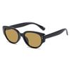 Nuevas gafas de sol estilo ojo de gato beige para mujer, gafas de sol de alta gama de verano para hombre, gafas de sol de moda retro populares en Internet.