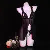 Camisón Sexy de Malla Transparente con Encaje y Volantes, Abertura en la Entrepierna, Conjunto Corto, Material Delgado, Talla Real