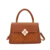 Bolso Casual de Moda de Nicho 2026 con Diseño Cuadrado Pequeño Texturizado, Bolso de Hombro Vintage, Bolso de Mano para Mujer de Exportación