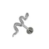 Em estoque Lábio de Cobra Pequeno Unha de Lábio Unha de Osso Macio Dentes Internos Lábio de Cobra Espelho Cruzado Brinco de Cobra Personalizado Joia para Piercing