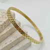 Pulseira de Aço Titânio com Malha Vazada Transfronteiriça, Banhada a Ouro, Pulseira Feminina de Luxo Leve, Pulseira Simples e Estilosa Europeia e Americana, Luxo Leve
