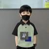 Camisa Polo de Verão para Meninos Camiseta de Manga Curta Nova Bebê Bonito Lel Camiseta Estilo Chinês Nacional Tendência Camisa Básica