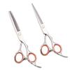 Tijeras de peluquería de 5,5 y 6 pulgadas con forma de mano, tijeras planas, tijeras de dientes, flequillo fino, peluquería casera, fábrica al por mayor transfronteriza