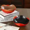 Plato de Frutas Creativo Estilo Japonés Imitación Madera Grano Sala de Estar Hogareño Snack Fruta Seca Plato de Exhibición Nuevo Plato de Frutas de Alto Valor