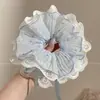 Gomita para el pelo suave y dulce para mujer, scrunchie de malla estilo coreano, liga para coleta baja y moño, accesorio para el cabello de alta gama